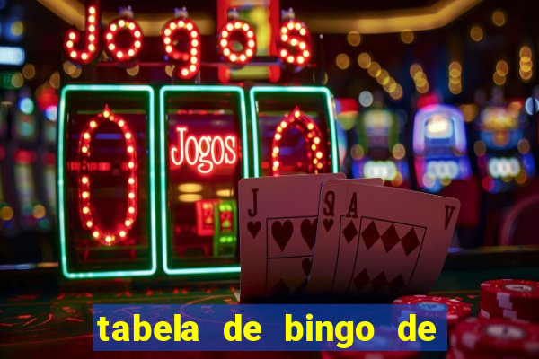 tabela de bingo de 1 a 100